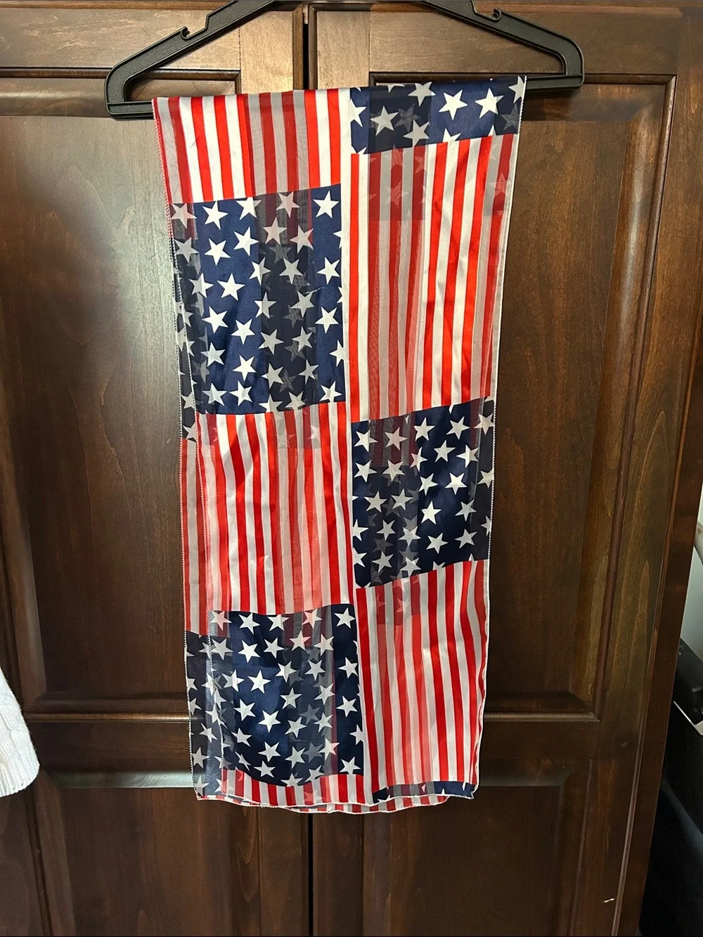 American Flag Stars & Stripes Scarf - 13 x 58 Red, White & Blue